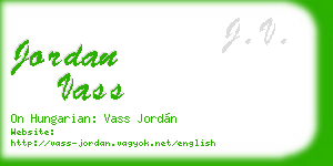 jordan vass business card
